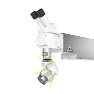 swivel optics with telescop lens for laser welding movement